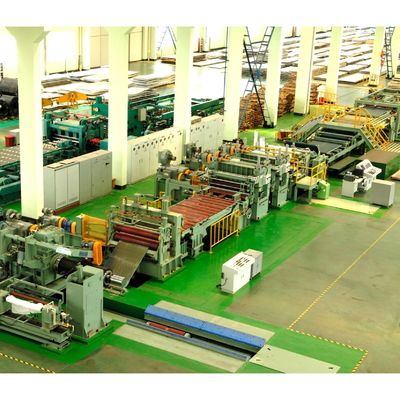 Línea de corte de bobina de acero competitiva para 28000mm*14500mm*1100mm Tamaño y 0-20 bandas