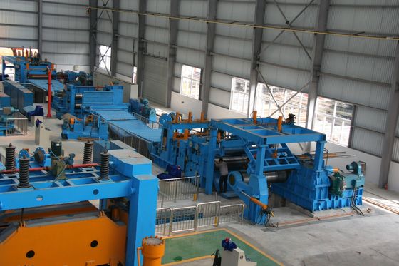 Línea de corte de bobina de acero competitiva para 28000mm*14500mm*1100mm Tamaño y 0-20 bandas