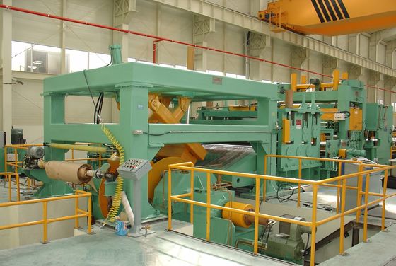 Máquina de rectificación y corte transversal de láminas metálicas con desenrollador de alimentación de rectificador